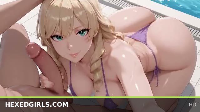 Spoiled Rich Girl Takes Pool Boy’s Ass While Her Boyfriend’s Away - Hentai POV