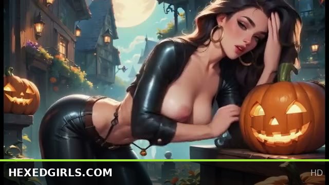 Hot Brunette in Feline Costume Rocks Sexy Halloween Anime AI Look