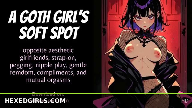 Goth Girlfriend Pegs You While Whispering How Pretty You Are – F4F Intimate Scene