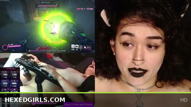 Goth Catgirl Succubus Transgirl Livestreams Overwatch While Vibrator Controls Her Fetish Play