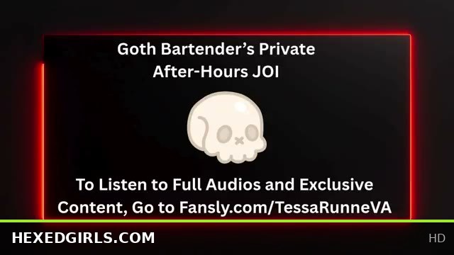 Goth Bartender’s Sensual After-Hours JOI Session